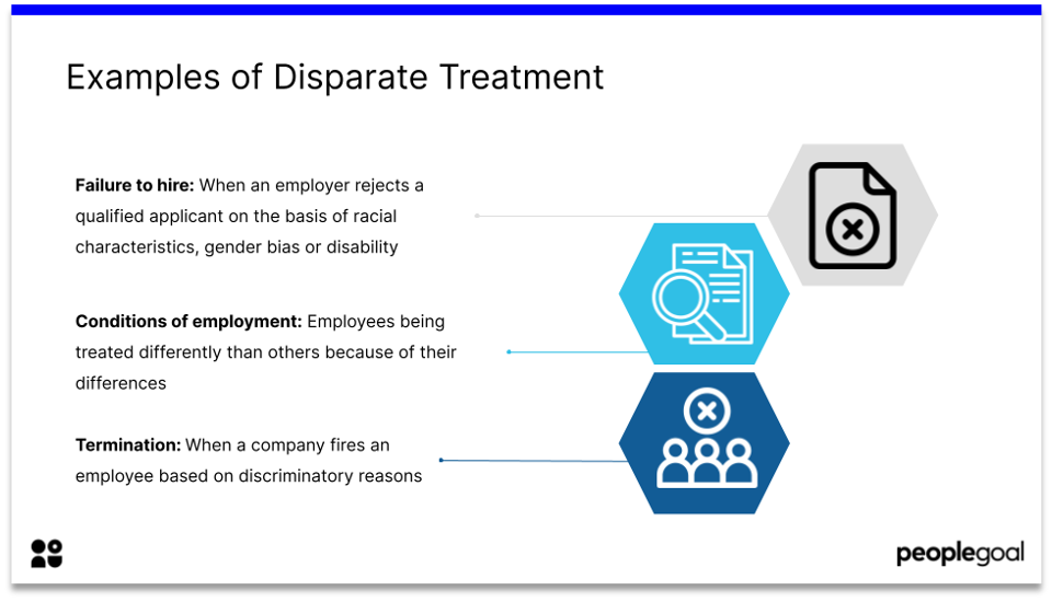 Examples of Disparate Treatment