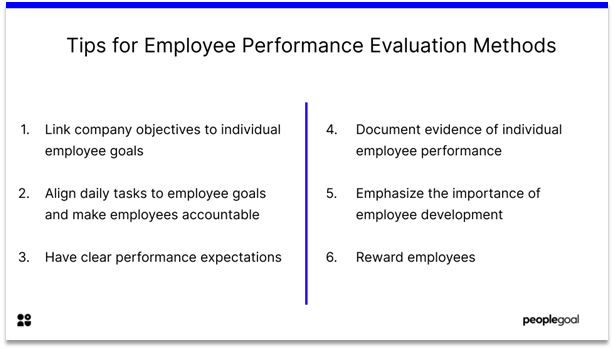 Employee Evaluation Methods - tips for employee evaluation methods