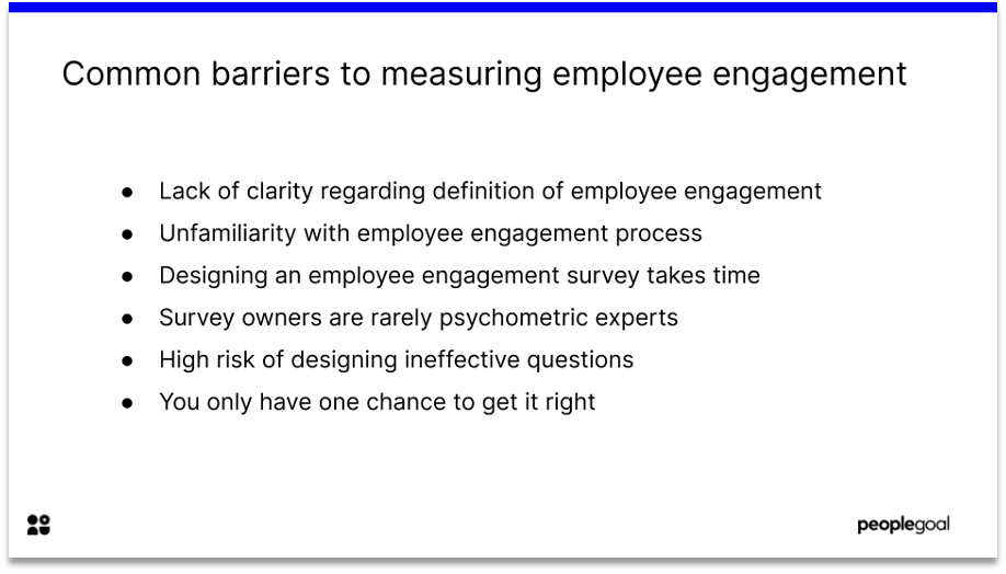 benchmarking engagement survey metrics common barriers
