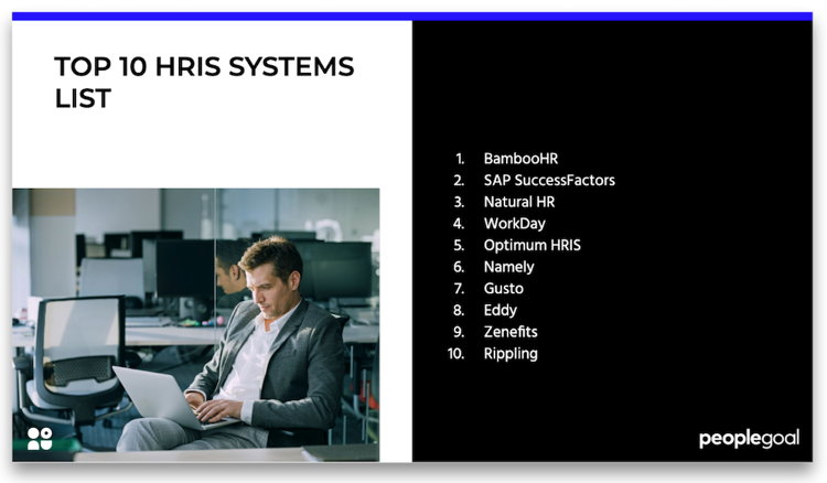 top 10 hris systems list