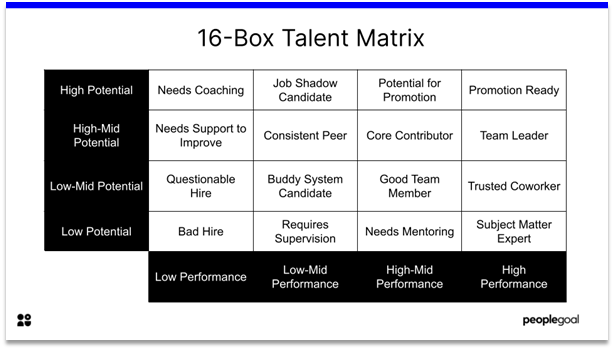Talent Matrix - 16 box template