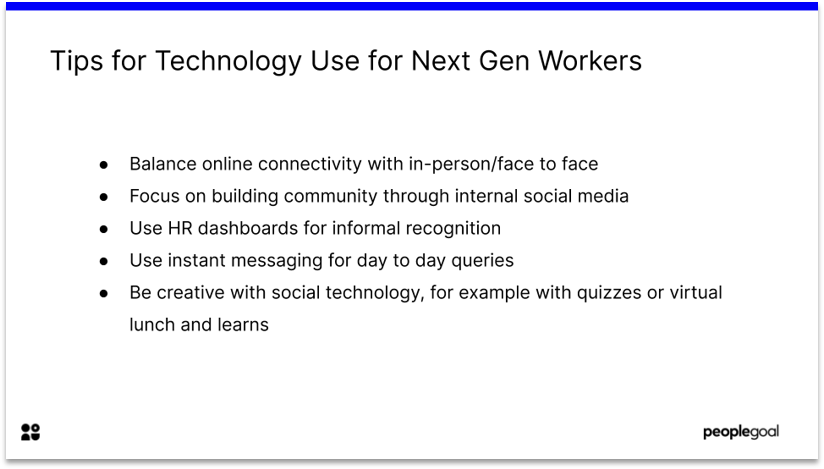 Tips for Technology for Next Gen workers