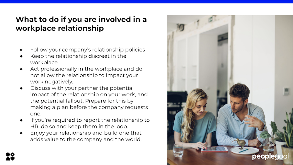What to do if you are involved in a relationship in the workplace