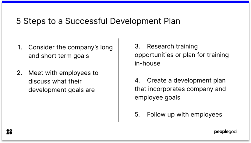 5 steps to a successful development plan