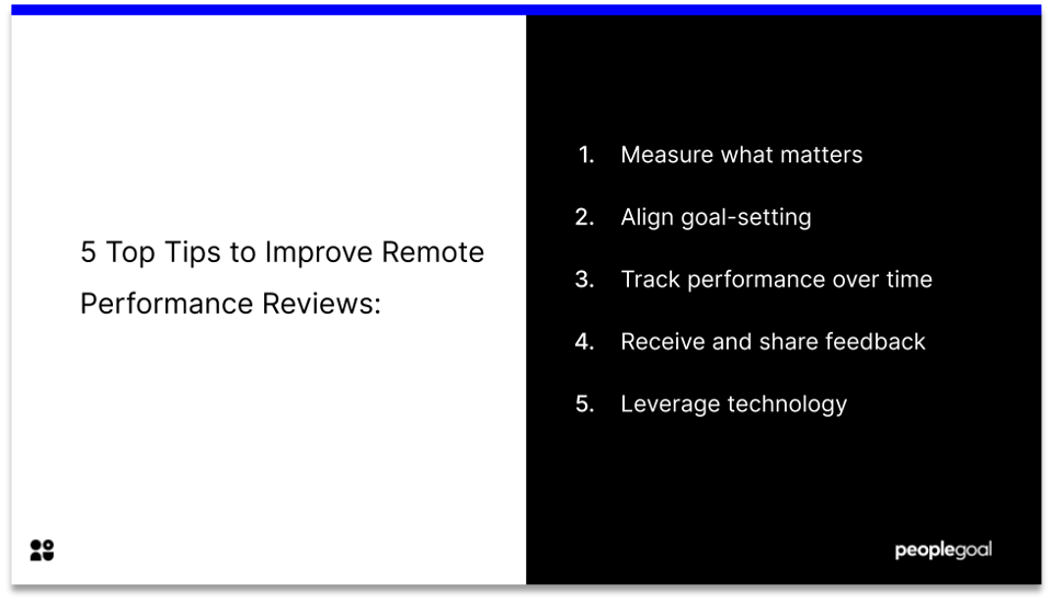 5 tips to improve remote performance reviews