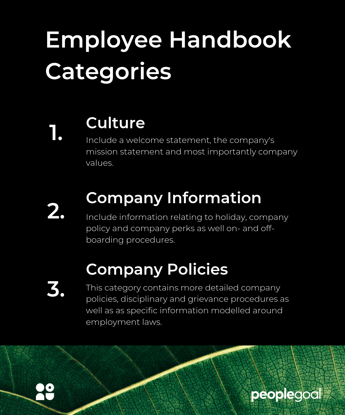 What should be in an employee handbook?