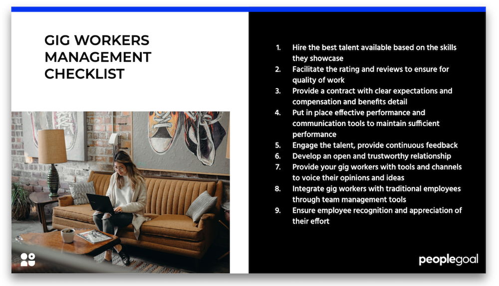 gig workers management checklist