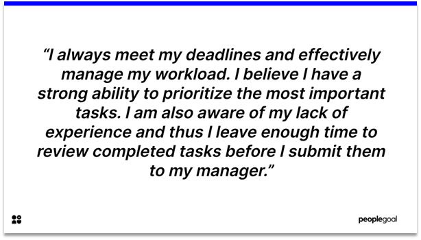 Self-Evaluation - Ability to work under pressure and time management