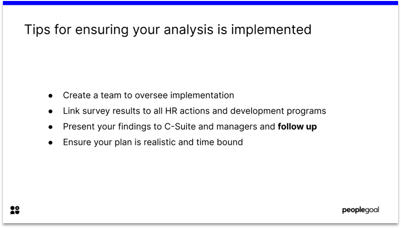 Implementing analysis employee surveys