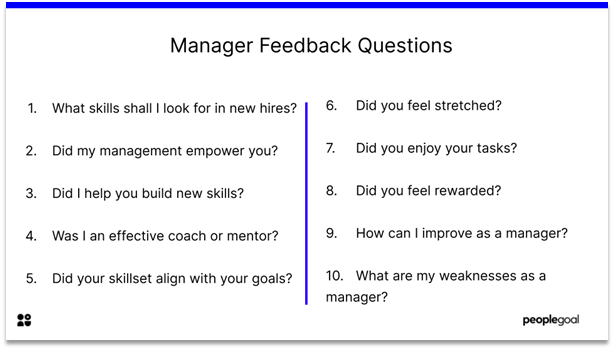 Feedback Questions - manager feedback questions