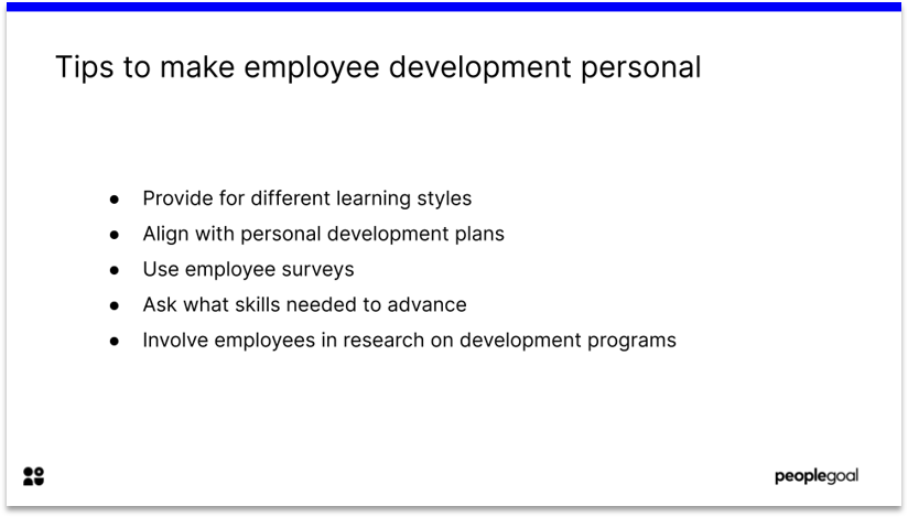 Employee Development plans make it personal