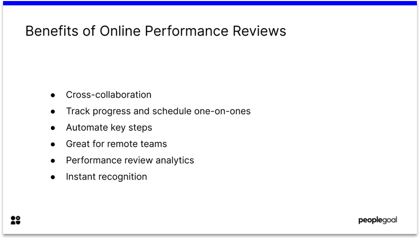 Online Performance Reviews for Improving Performance Review Completion Rates