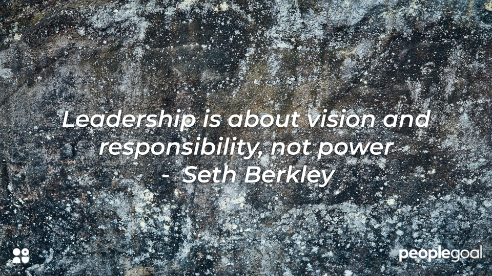 Qualities of a leader - Set Berkley Quote