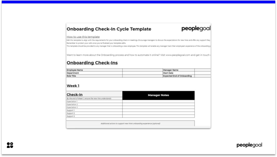 Onboarding Check-In Cycle Template