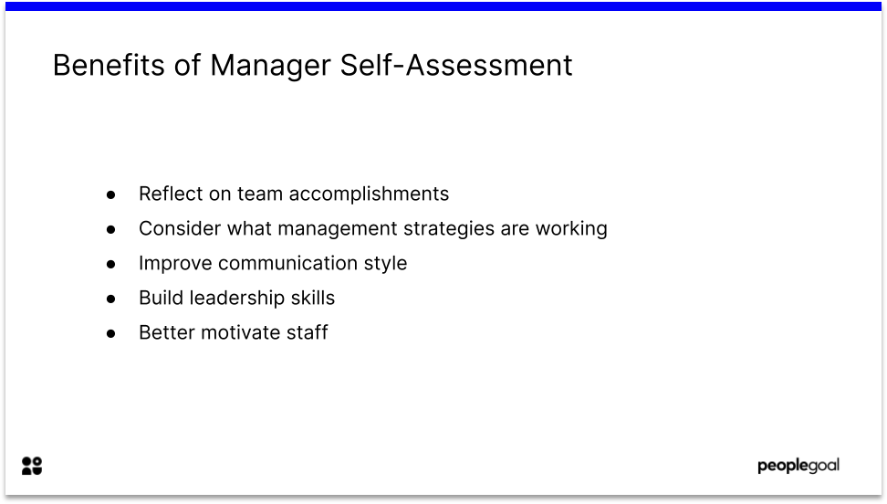 Benefits of Manager Self Assessment