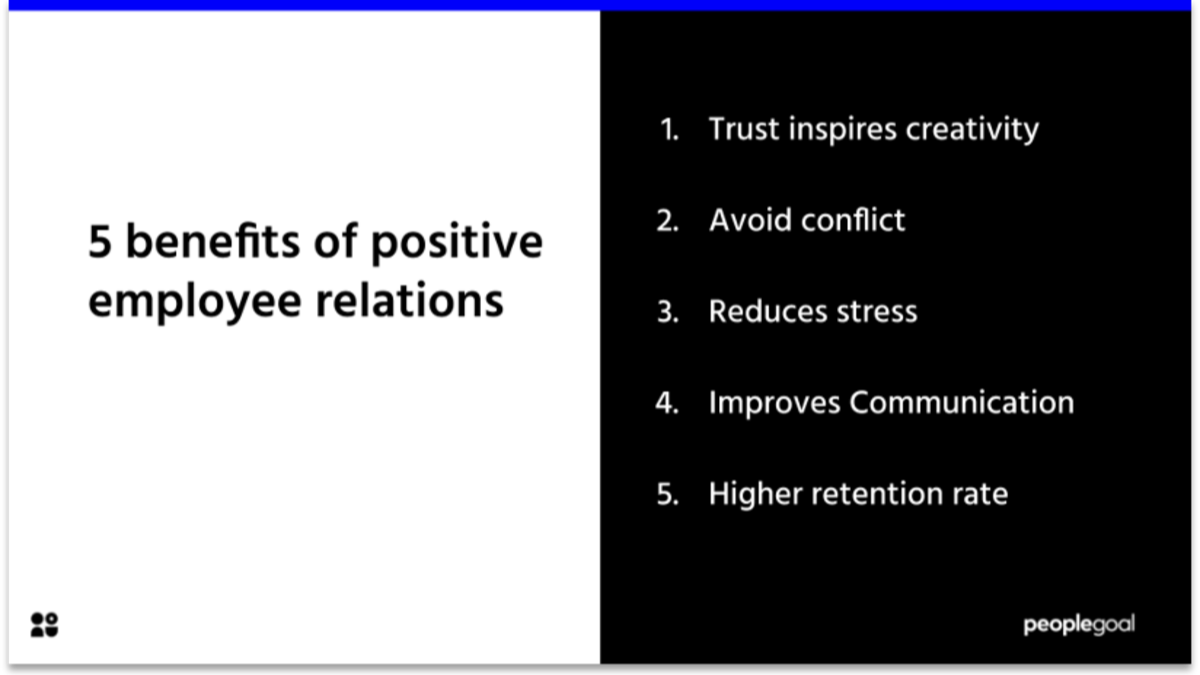 5 Benefits of positive employee relations