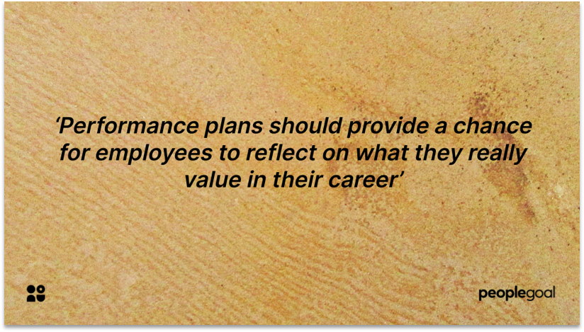 Self reflection for Performance Planning
