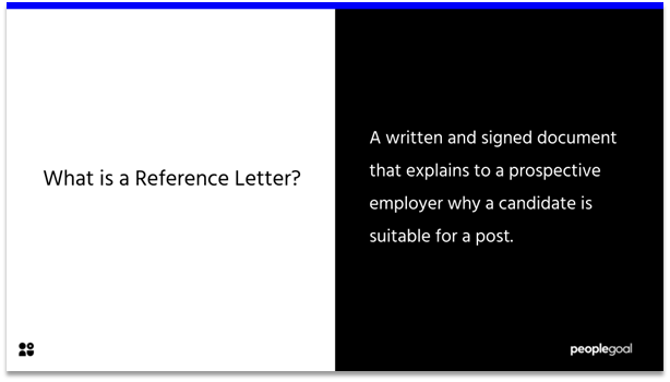 what is a reference letter