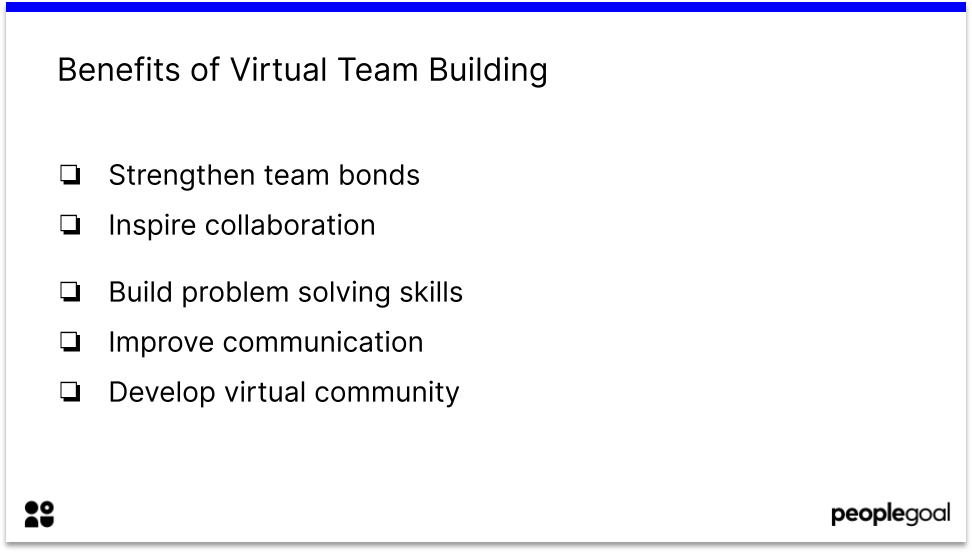 Benefits of Virtual Team Building