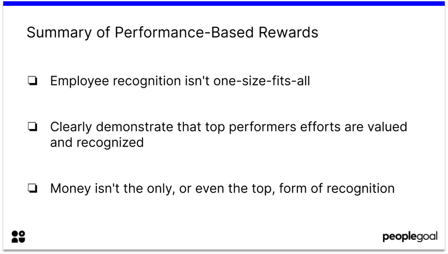 summary of performance-based rewards