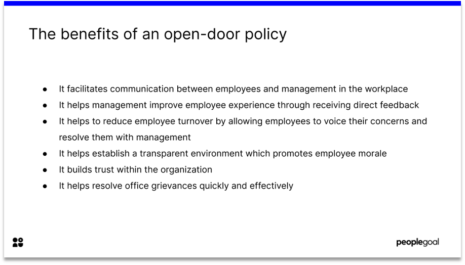 open door policy benefits
