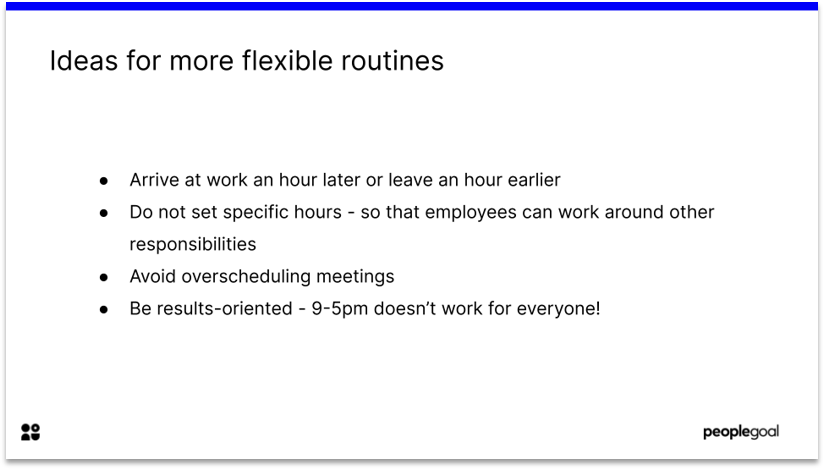 Flexibility and reduced hours Working Parents