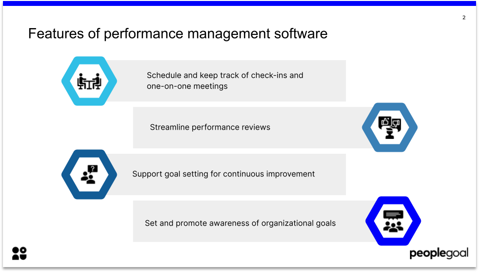 Performance management software features