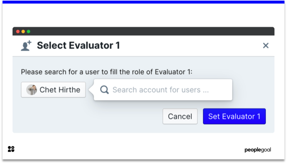 360 feedback select new evaluator