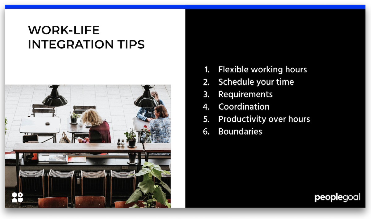 work life integration tips peoplegoal