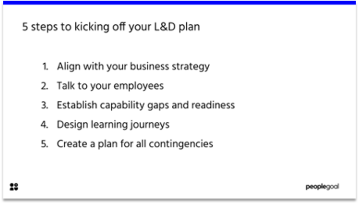 5 steps to kicking off your learning and development plan