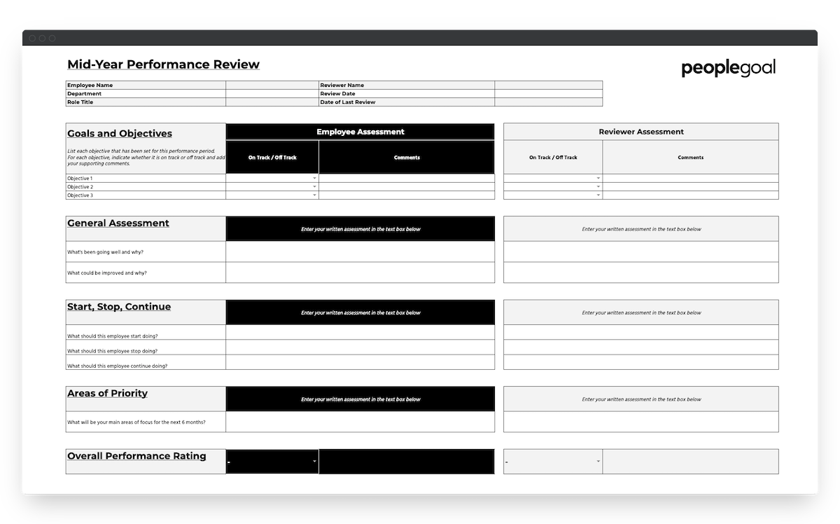 peoplegoal midyear performance review template