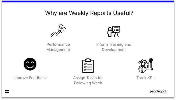 why are weekly reports useful