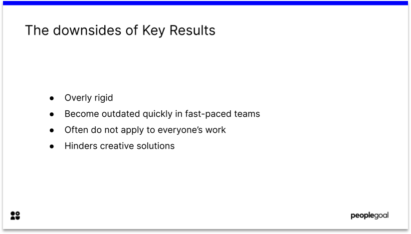 OKR framework Key results
