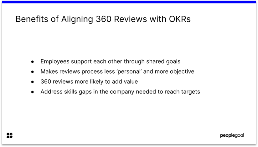 Benefits of 360 performance reviews and OKRs