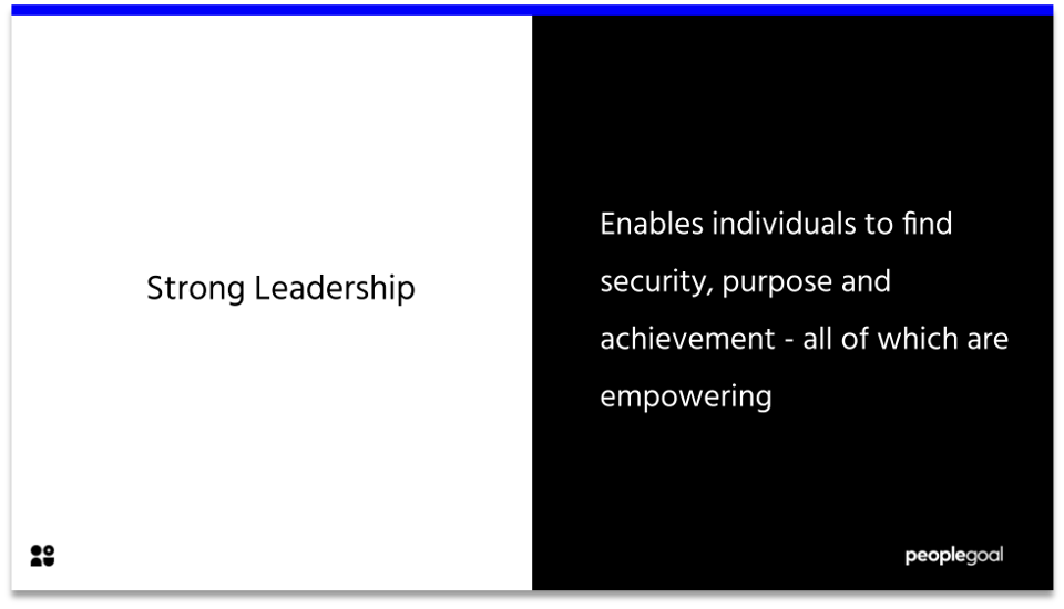 Strong Leadership definition