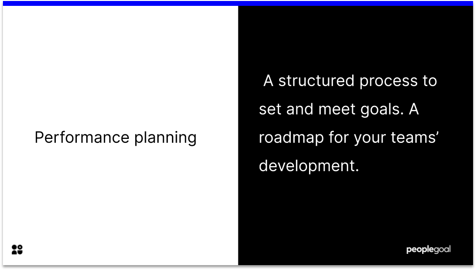 Performance planning definition