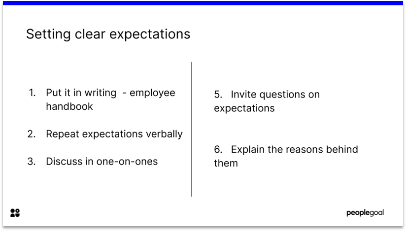 Setting expectations to reduce Employee Turnover