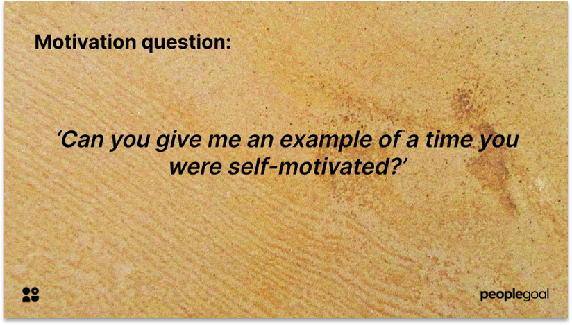 Behavioral interview question example