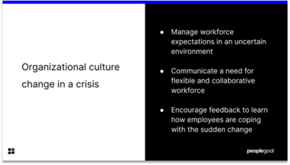 Organizational culture change in a crisis