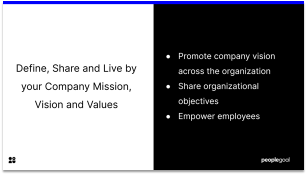 Connected Employees - define, share and live by your company mission, vision and values
