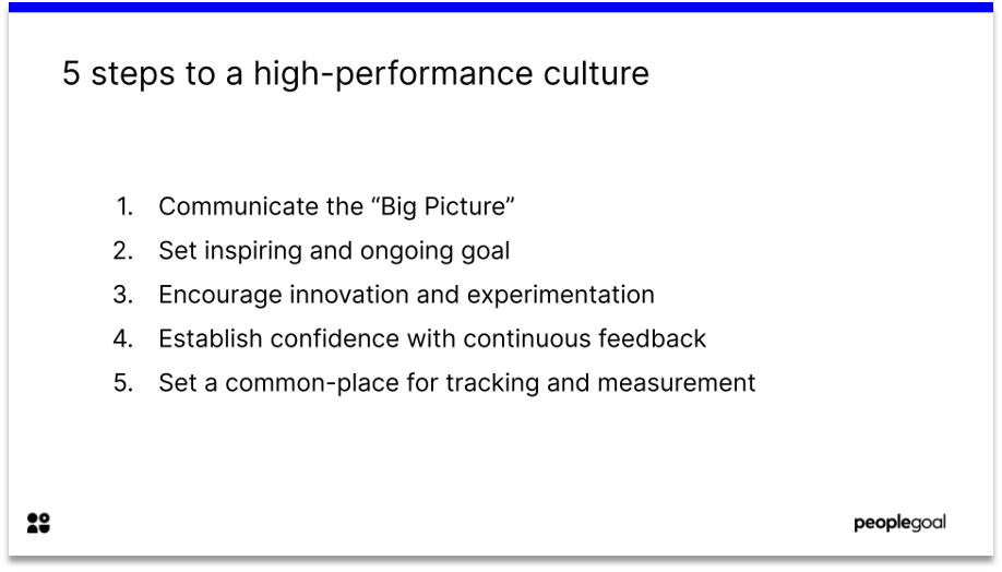 5 steps to a high performance culture