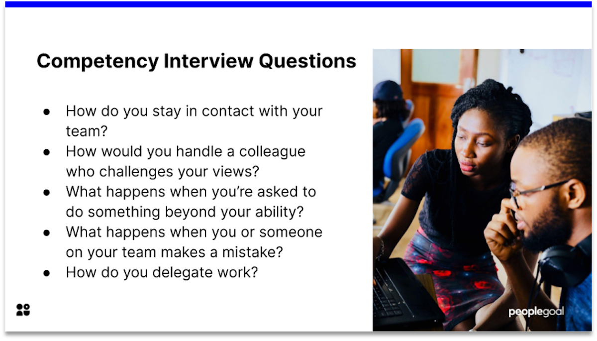 competency manager interview questions
