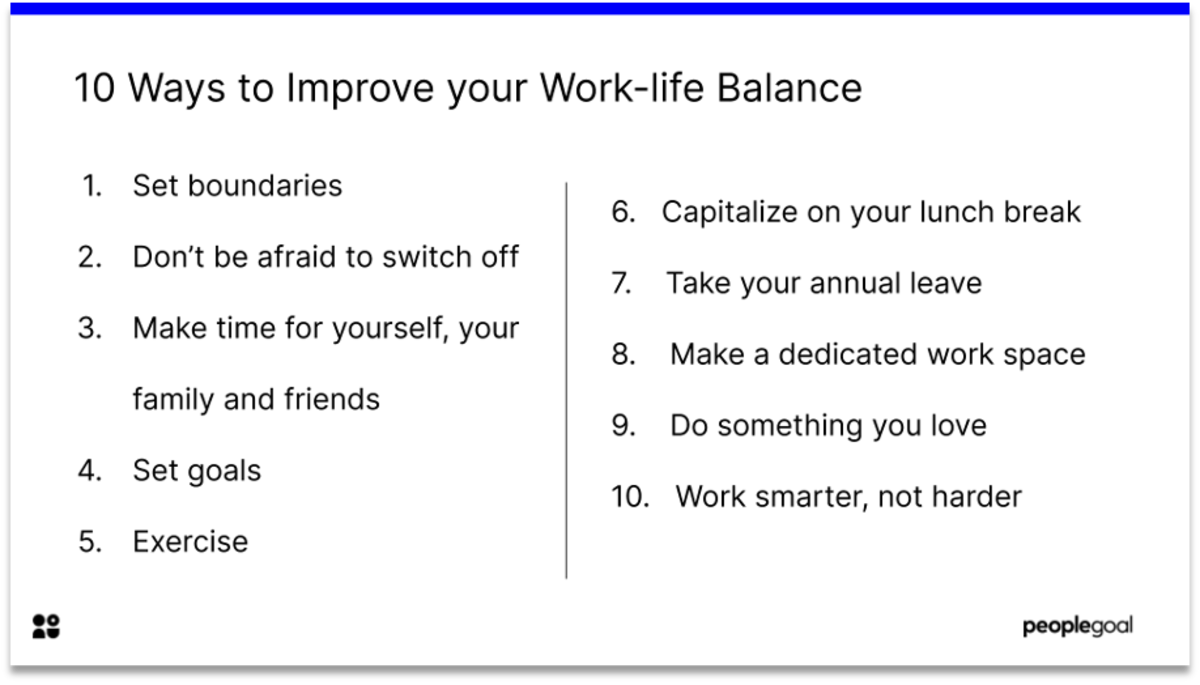 work-life balance ideas