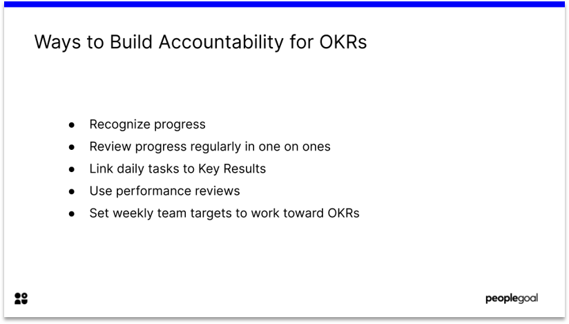 Accountability and OKR Progress