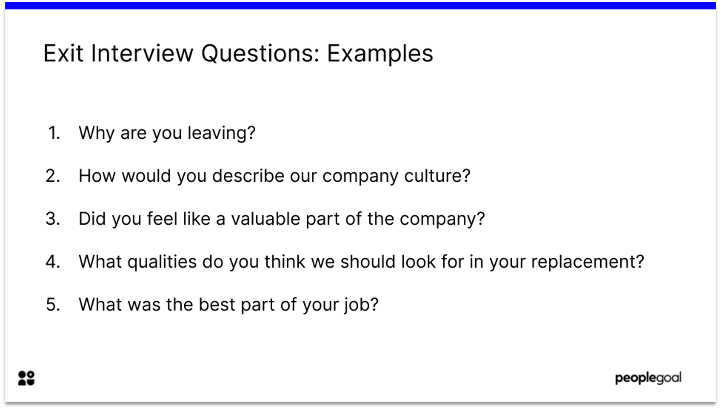 Exit Interview Questions Examples