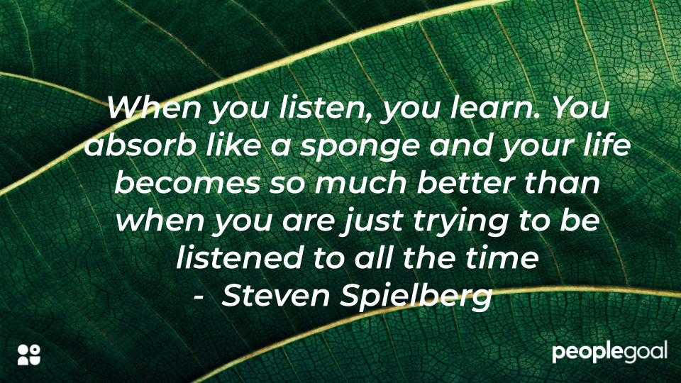 spielberg listening quote