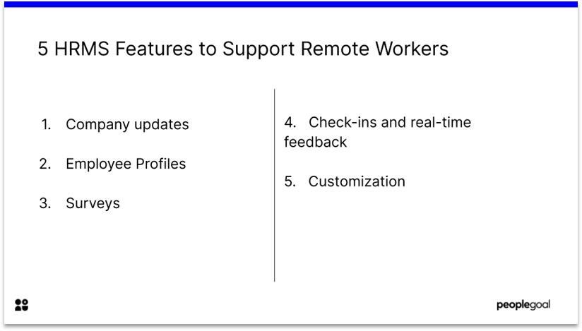 5 HRMS Features for Remote workers