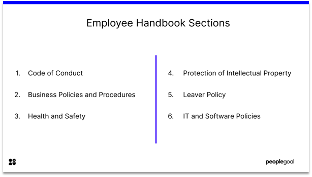 Employee Handbook - employee handbook sections