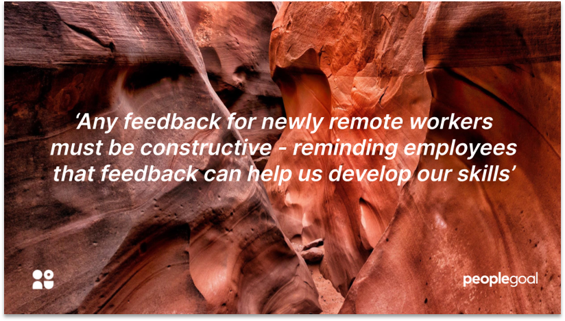 Feedback for remote workers during performance planning