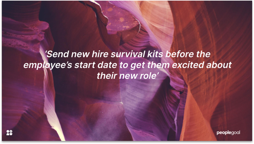 New Hire survival kits for employee onboarding